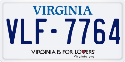 VA license plate VLF7764