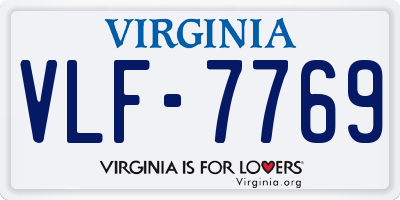 VA license plate VLF7769