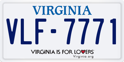 VA license plate VLF7771