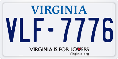 VA license plate VLF7776
