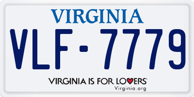 VA license plate VLF7779