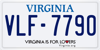 VA license plate VLF7790