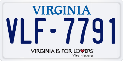 VA license plate VLF7791