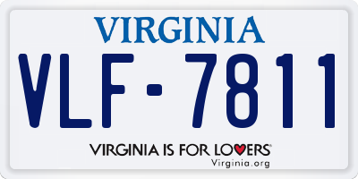 VA license plate VLF7811