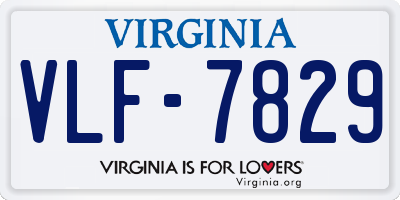 VA license plate VLF7829