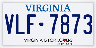 VA license plate VLF7873