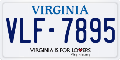 VA license plate VLF7895