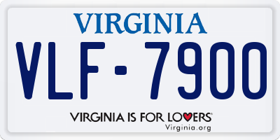 VA license plate VLF7900