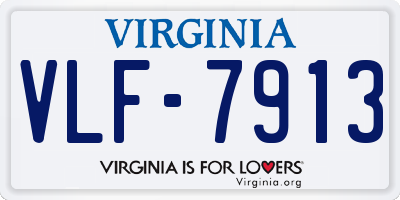 VA license plate VLF7913