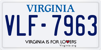 VA license plate VLF7963
