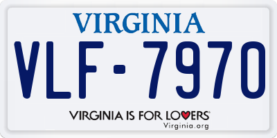 VA license plate VLF7970