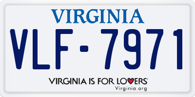 VA license plate VLF7971