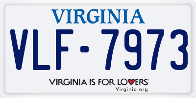 VA license plate VLF7973