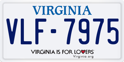 VA license plate VLF7975