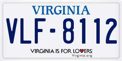 VA license plate VLF8112