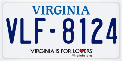 VA license plate VLF8124