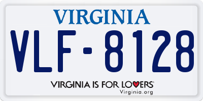 VA license plate VLF8128