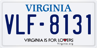 VA license plate VLF8131