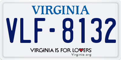 VA license plate VLF8132
