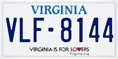 VA license plate VLF8144