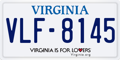 VA license plate VLF8145