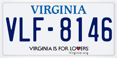 VA license plate VLF8146