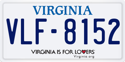 VA license plate VLF8152