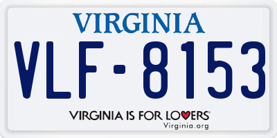 VA license plate VLF8153