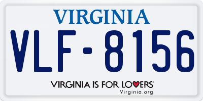 VA license plate VLF8156