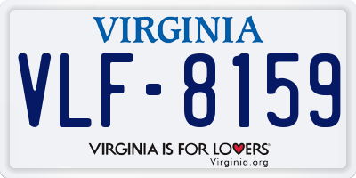 VA license plate VLF8159