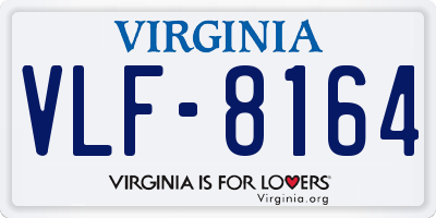 VA license plate VLF8164