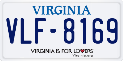 VA license plate VLF8169