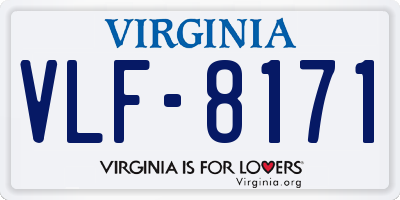 VA license plate VLF8171
