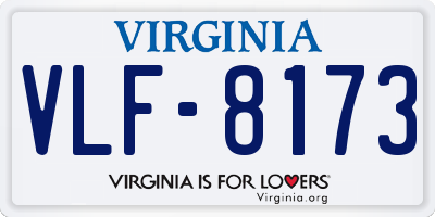 VA license plate VLF8173