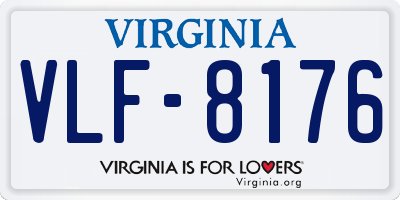 VA license plate VLF8176