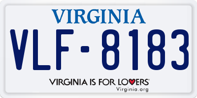 VA license plate VLF8183