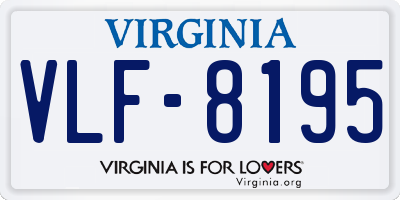 VA license plate VLF8195