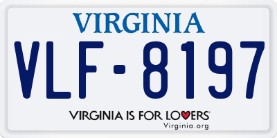 VA license plate VLF8197