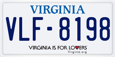 VA license plate VLF8198