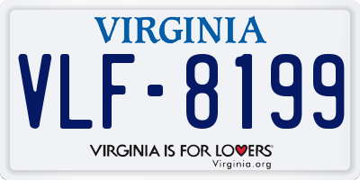 VA license plate VLF8199
