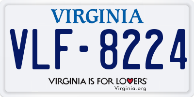 VA license plate VLF8224