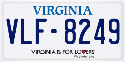 VA license plate VLF8249