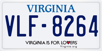 VA license plate VLF8264