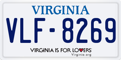VA license plate VLF8269