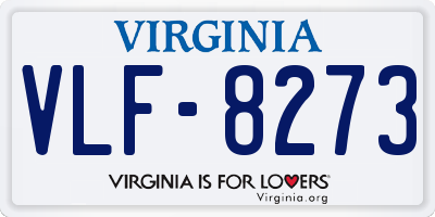 VA license plate VLF8273