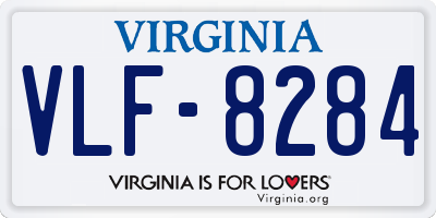 VA license plate VLF8284