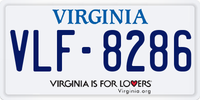 VA license plate VLF8286