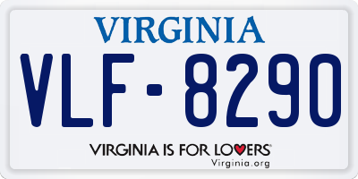 VA license plate VLF8290