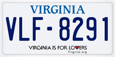 VA license plate VLF8291