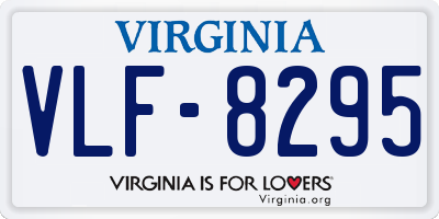 VA license plate VLF8295